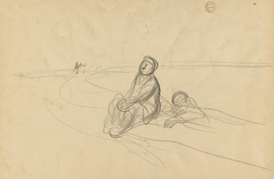 Duas figuras em uma estrada (verso) de Jean Louis Forain