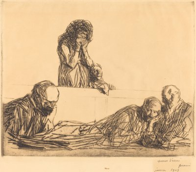 Mãe solteira (primeira placa) de Jean Louis Forain