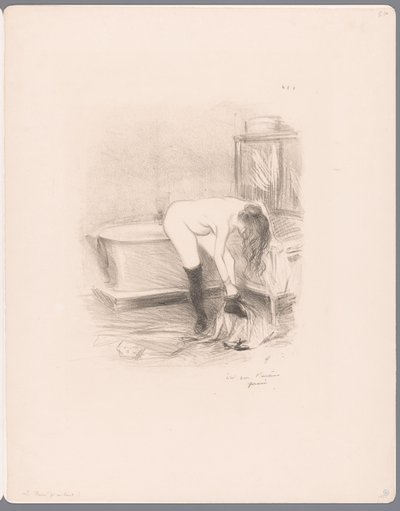 A mulher despe-se na casa de banho
Le bain de Jean Louis Forain