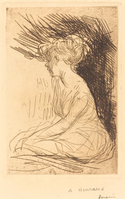 Mulher sentada de perfil de Jean Louis Forain