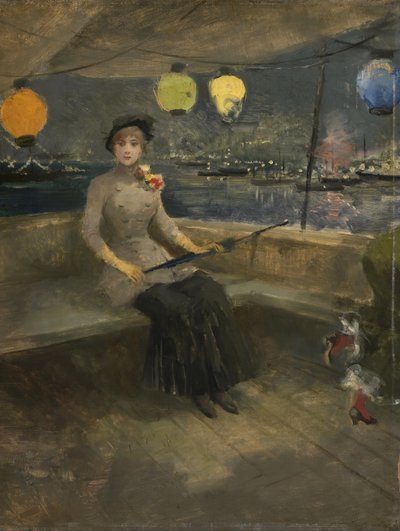 Mulher em um iate, c.1883 de Jean Louis Forain
