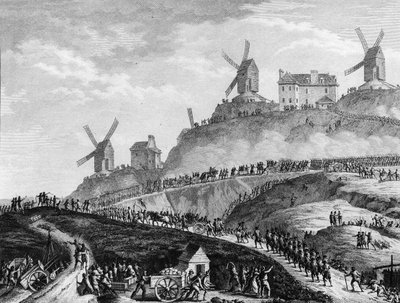 Revolução Francesa: Cânones de Paris abre suas portas para Montmartre em 15 de julho de Jean Louis II (after) Prieur