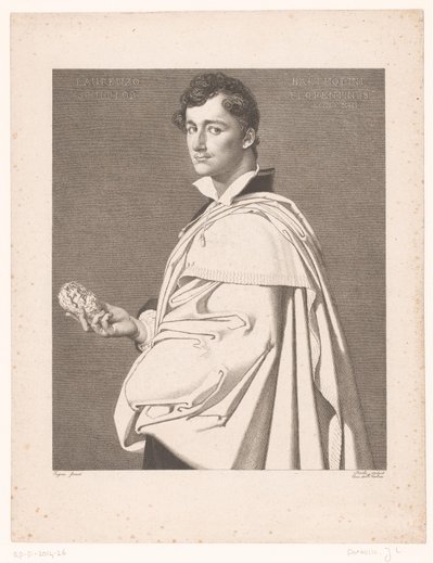 Retrato do escultor Lorenzo Bartolini de Jean Louis Potrelle
