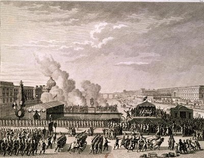 Proclamação do perigo para a pátria, 22 de julho de 1792, gravado por Pierre Gabriel Berthault (1737-1831) de Jean Louis Prieur