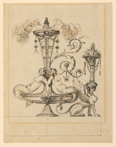 Design para um arabesco decorativo de Jean Louis Prieur the Younger