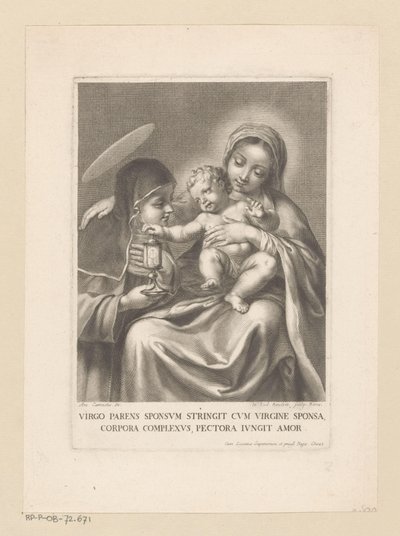 Maria com criança e a santa com relicário de Jean Louis Roullet