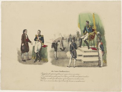 Audiências de William I e Charles X, 1827 os dois Audiences (título no objeto) de Jean Louis Van Hemelryck (attributed to)