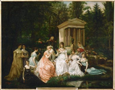 A Rosa de Malmaison", c.1867 (pintura sobre tela) de Jean Louis Victor Viger du Vigneau