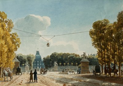 Uma vista das Tulherias dos Champs-Elysées, de Jean Lubin Vauzelle