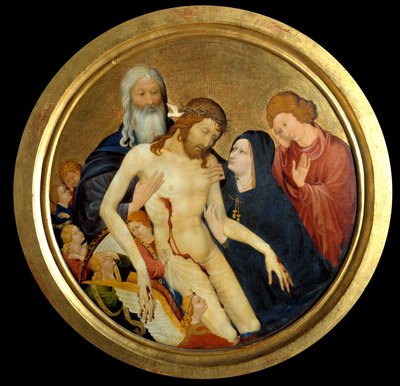Piedade de Nosso Senhor, disse "a grande Pieta redonda" Pintura atribuída a Jean Malouel (cerca de 1370-1415) 1400 Sol. 0,64m. de Jean Malouel or Maelwael