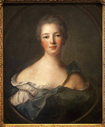 Jeanne Antoinette Poisson, Marquesa de Pompadour (1721-1764) - Pintura da oficina de Jean Marc (Jean-Marc) Nattier (1685-1766), óleo sobre tela de Jean Marc Nattier