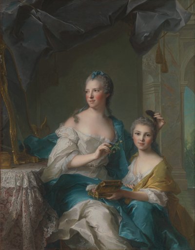 Madame Marsollier e sua filha, 1749. de Jean Marc Nattier