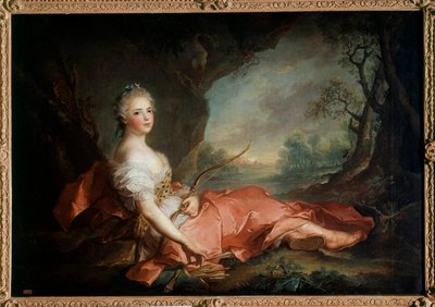 Retrato de Madame Adelaide da França (1732-1799) em Diane, filha de Luís XV Pintura de Jean Marc (Jean-Marc) Nattier (1685-1766) Século XVIII Sol 1,04x1,41 m de Jean Marc Nattier