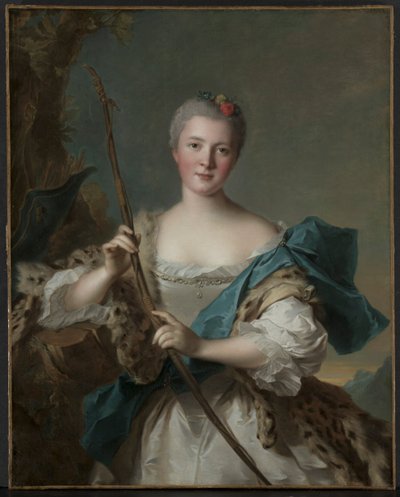 Retrato de uma mulher como Diana, 1752. de Jean Marc Nattier