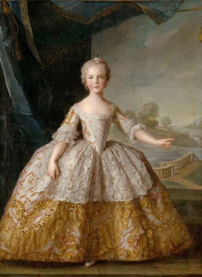 Princesa Isabel de Parma 1741-1763 quando criança de Jean Marc Nattier