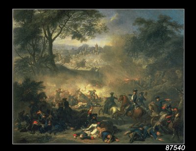 A Batalha de Poltava em 1709, 1717 de Jean Marc Nattier