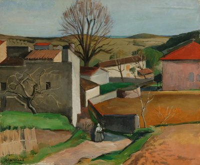 Aldeia francesa (óleo sobre tela) de Jean Marchand
