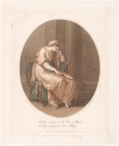 Penélope chorando com o arco de Ulisses na mão de Jean Marie Delattre