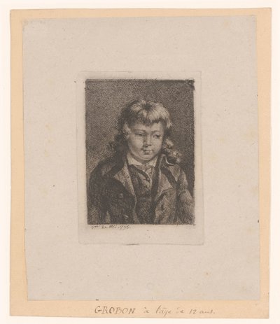 Auto-retrato aos 12 anos de idade de Jean Michel Grobon