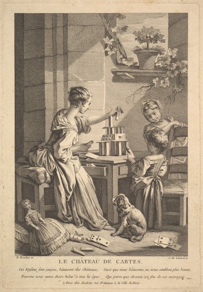 Castelo de cartas. de Jean Michel Liotard