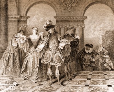 Comediantes franceses - de Jean Michel Liotard
