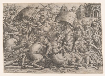 Batalha antes de Tróia, 1535-55. de Jean Mignon