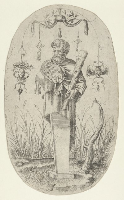 Hércules With His Club, 1535-55. de Jean Mignon