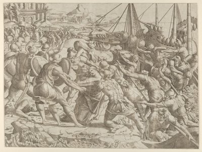 O Rapto de Helena, 1535-55. de Jean Mignon