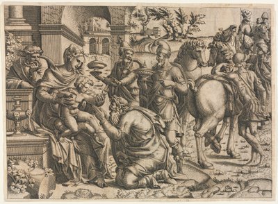 A Adoração dos Magos, c. 1545 de Jean Mignon