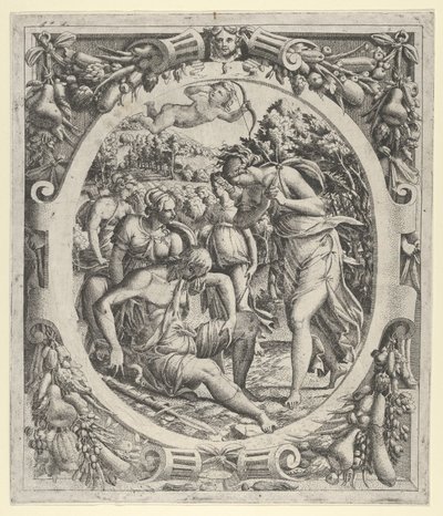 A Morte de Adônis, 1535-55. de Jean Mignon