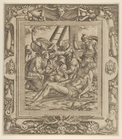 A Lamentação sobre Cristo, 1535-55. de Jean Mignon