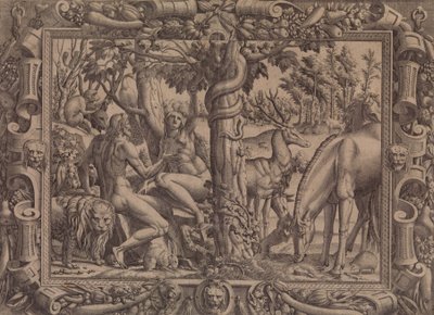 A Tentação de Eva, 1535-55. de Jean Mignon