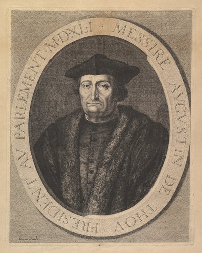 Augustin de Thou, Presidente do Parlamento. de Jean Morin