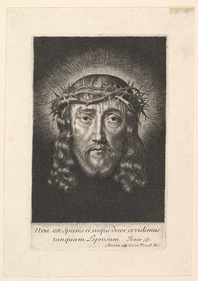 O Santo Rosto coroado de espinhos, pequeno formato, do início ao meio do século XVII. de Jean Morin
