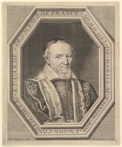 Michel de Marillac, Conselheiro de Estado e Guardião dos Selos, século XVII. de Jean Morin