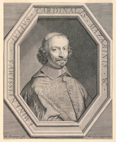 Retrato do Cardeal Mazarin de Jean Morin