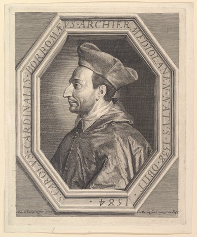 São Carlos Borromeu, cardeal e arcebispo de Milão. de Jean Morin