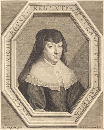 Ana da Áustria de Jean Morin after Philippe de Champaigne