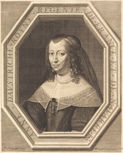 Ana da Áustria de Jean Morin after Philippe de Champaigne