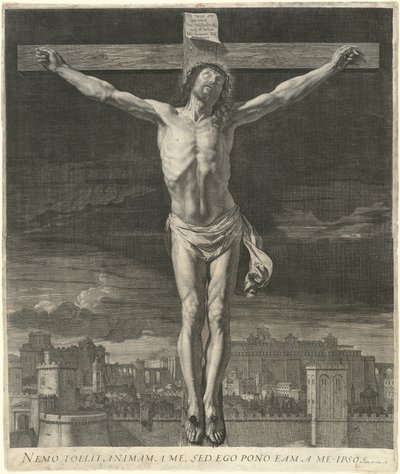 Cristo morrendo na cruz de Jean Morin, after Philippe de Champaigne