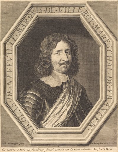 Nicholas de Neufville, Marquês de Villeroy de Jean Morin after Philippe de Champaigne