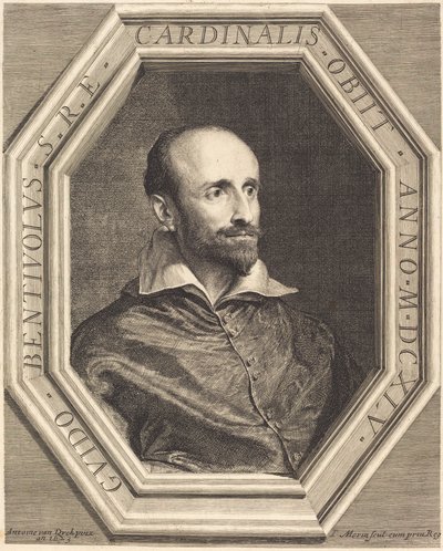 Cardeal Guido Bentivoglio de Jean Morin, after Sir Anthony van Dyck