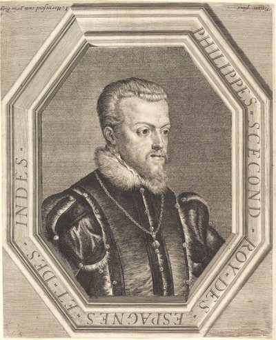 Filipe II, Rei da Espanha de Jean Morin after Titian