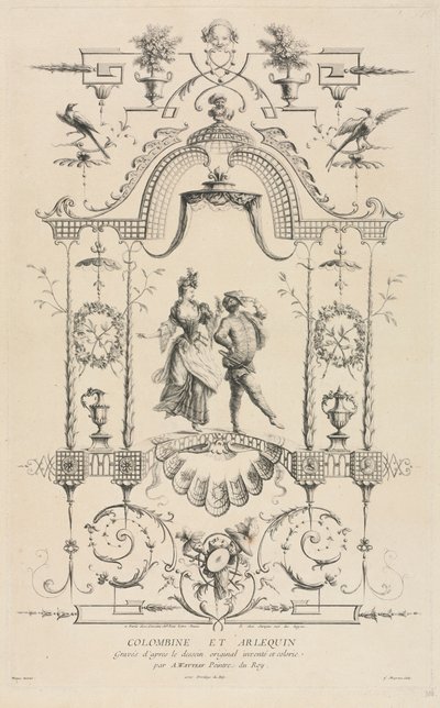 Colombina e Arlequim. de Jean Moyreau