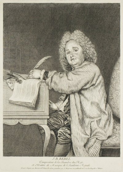 Retrato de Jean-Féry Rebel, compositor do rei de Jean Moyreau