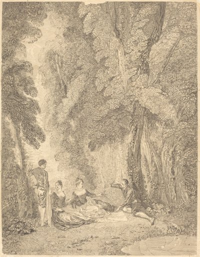 A coalizão de Jean Moyreau after Antoine Watteau