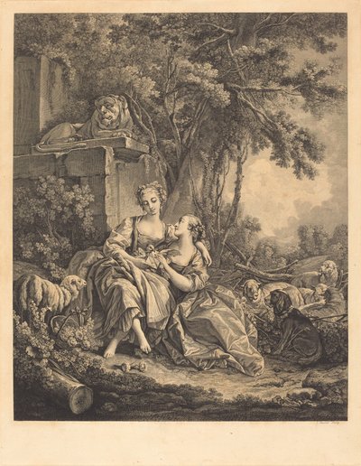 Os dois confidentes de Jean Ouvrier after François Boucher