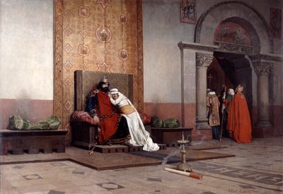 A excomunhão de Robert, o Piedoso, 1875 de Jean Paul Laurens