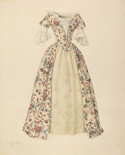 Vestido com anágua acolchoada de Jean Peszel