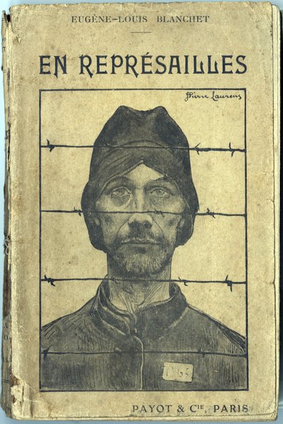 Capa, "En reprisailles", de Eugene-Louis Blanchet, ilustração de Jean-Pierre Laurens (1875-1933). Editions Payot et Compagnie, Paris de Jean Pierre Laurens